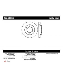 [127.68000L]StopTech Sport Drilled & Slotted Rotor, Left