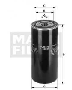 [W-1150/7]Mann-Filter European Spin-on Oil Filter(SI - Industrial Heavy truck and Bus/Off-Highway )