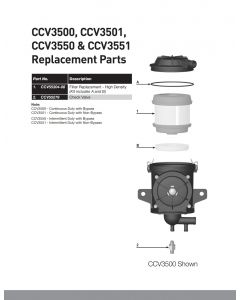 [CCV55279]Parker Racor 1/4 MNPT CHECK VALVE FOR CCV4500- 6000 (CCV55279)
