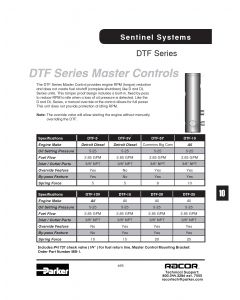 [DTF-5]Parker Racor MASTER CONTROL W/GM-1
