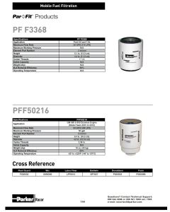 [PFF50216]2001-2016 Chevy/GMC 6.6L Duramax diesel Racor fuel filter.