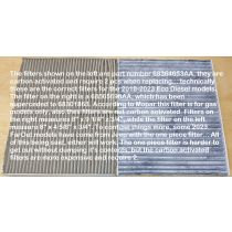 [68301863]Mopar cabin air filter Jeep JL and Jeep Gladiator models w/Gas Engines 2018 - Up 