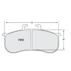 [7852.10]Performance Friction Z-Rated brake pads.