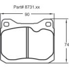[8731.46.00.00]Performance Friction off-highway brake pads(sold by the piece)